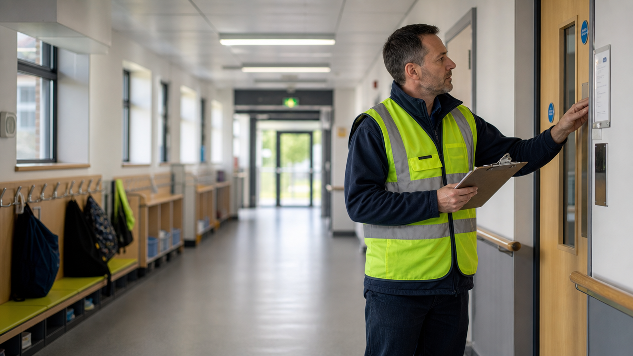 Health and safety inspection in a school